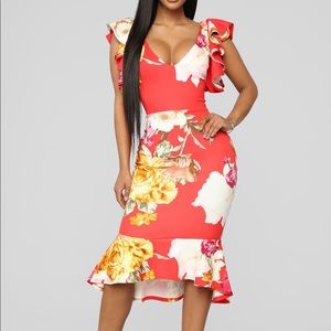 Brand new fashion nova mermaid style dress w tags